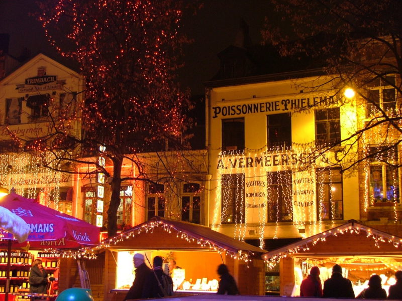 Bruxelles - mercatini di Natale in Place Ste-Catherine