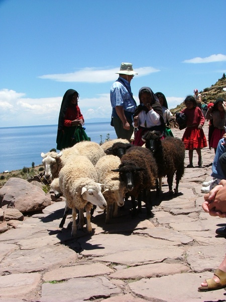 Abitanti dell'Isola di Taquile - Titicaca Perù